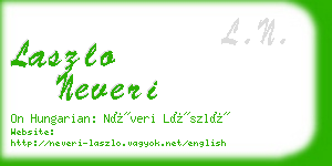 laszlo neveri business card